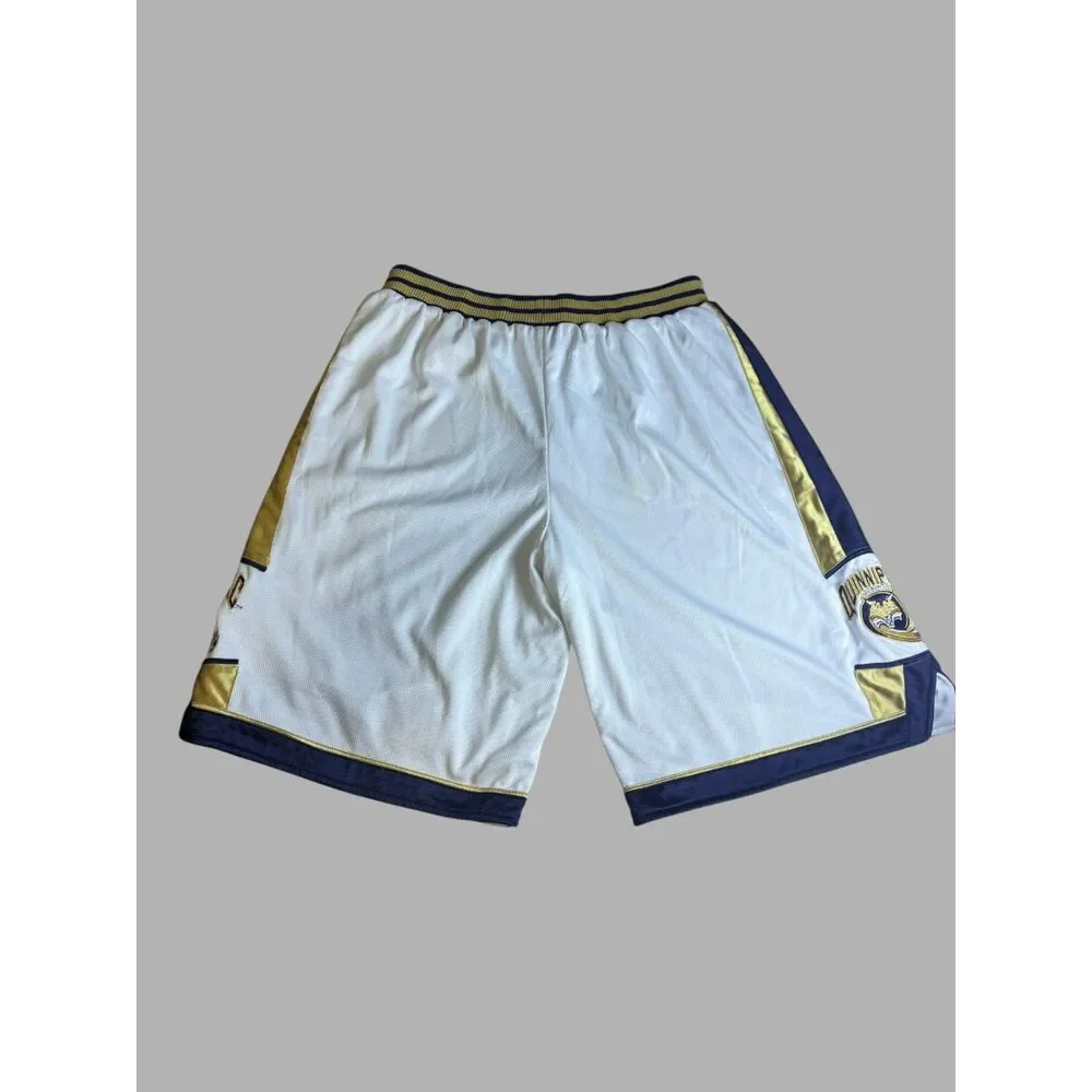 Reebok Quinnipiac Bobcats Basketball Shorts Men's Large White Navy Gold